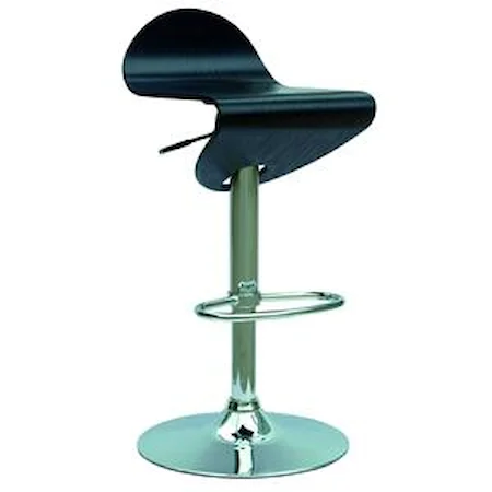 Adjustable Height Bent Wood Bar Stool